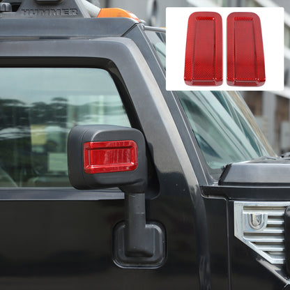 Red Real Carbon Fiber Exterior Rearview Mirror Groove Trim for Hummer H2 2003-09 1