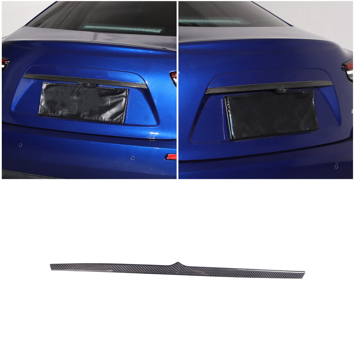 Carbon Fiber Rear Tailgate Trunk Lid Sill Cover Trim For Maserati Ghibli 2014-19 8