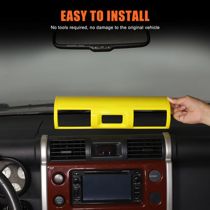 Yellow ABS Interior Center Console Trim Cover for Toyota FJ Cruiser 2007-2021 52