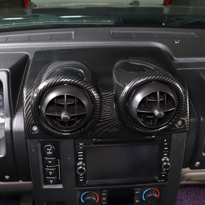 For Hummer H2 SUV 03-09 Dashboard Center Air Vent Panel Cover Trim Carbon Look 7
