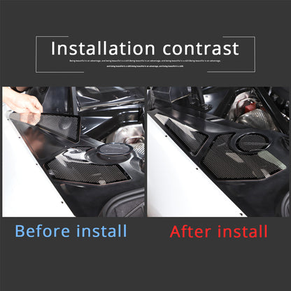 Silver Steel Car Engine Hood Compartment Panel Trim For Corvette C8 2020-2026 US 9