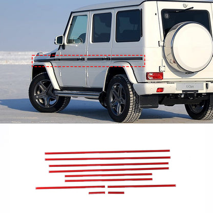Red Cabon Body Side Door Moulding Sticker For Benz G Class W463 G500/55/63 07-18 2