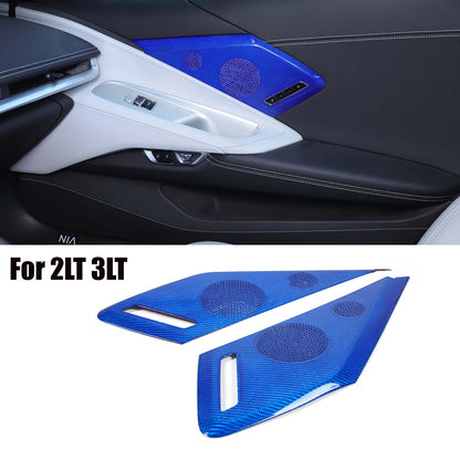 Blue Real Carbon Fiber Full Interior Set Decor Trim Kit for Corvette C8 20-25 - Variants 21-25 12