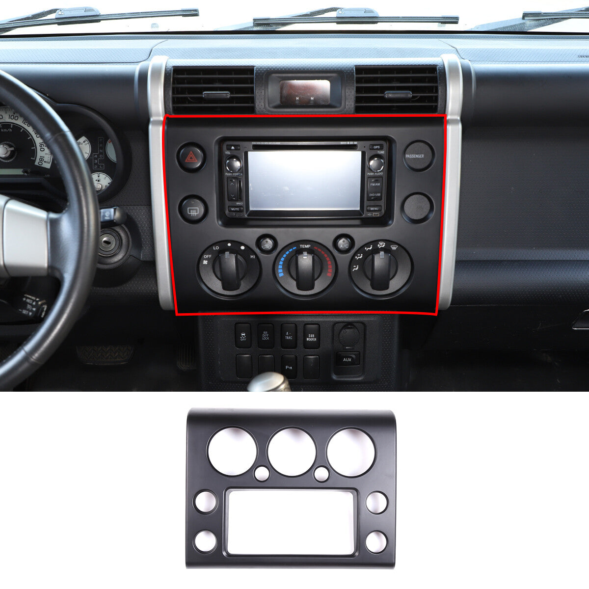Matte Black ABS Interior Full Set Cover Trim Kit Set For FJ Cruiser 2007-2021 US 6