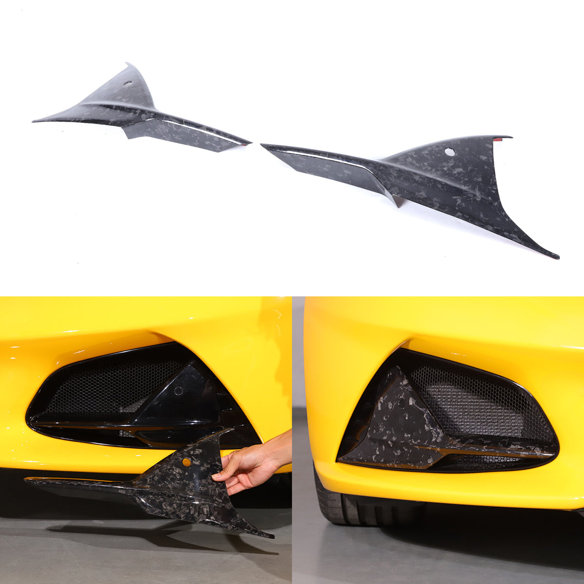 Forged Real Carbon Fiber Front bumper Grille camera Trim For Lotus EMIRA 2023-25 2