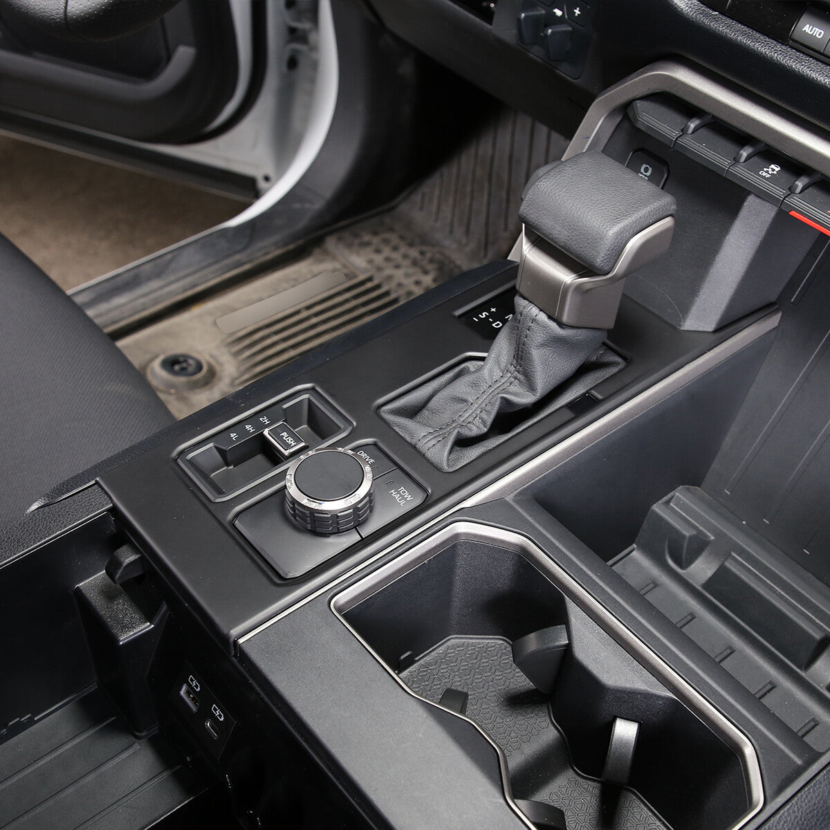 Matte Black ABS Interior Decoration Cover Trim Kit For Toyota Tundra 2022-26 US - Variants 16-20 34