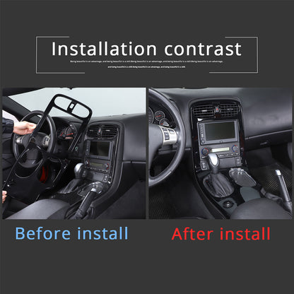 Glossy Black ABS Interior Full Center Console Trim Set For Corvette C6 05-13 US 18