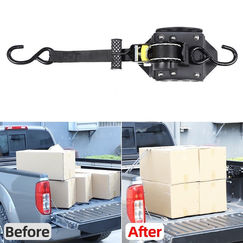 Carbon Steel Truck Bed Tie Down Ratchet Strap For Nissan Frontier 2009-2017 1