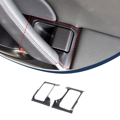 Real Carbon fiber Door Lock Button Trim For Nissan GTR R35 2008-2016 3
