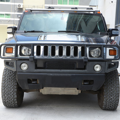 Carbon Steel Angry Eyes Headlight angle Panel Trim For Hummer H2 2003-2009 5