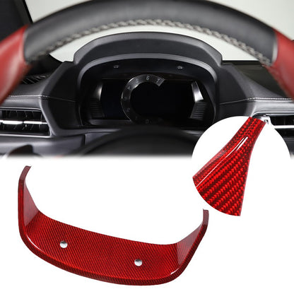 Red Real Carbon Fiber Dashboard Panel Frame For Toyota Supra A90 2019-22 20
