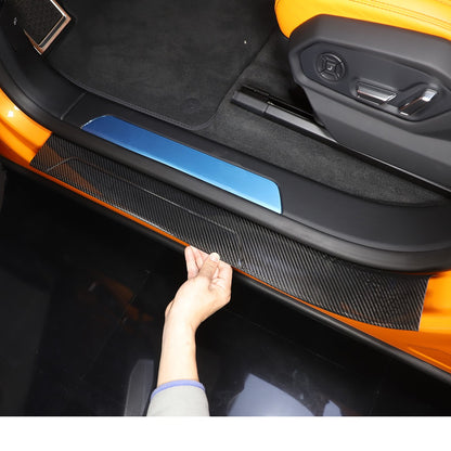 Real Carbon Fiber Door Sill Guard Cover Trim Strip For Lamborghini Urus 18-23 3