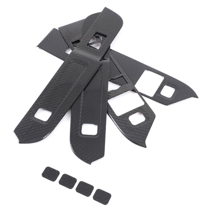 Real Carbon Fiber Window Lift Switch Trim For Land Rover Defender 110 L663 20-23 7