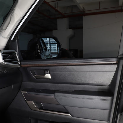 Wood Grain ABS Inner Upper Door Panel Trim For Toyota Tundra CrewMax Cab 2022+ 13
