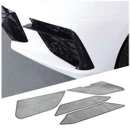 Front Grill Guard Side Vent Intake Mesh Grille Insert For Corvette C8 2020-26 4