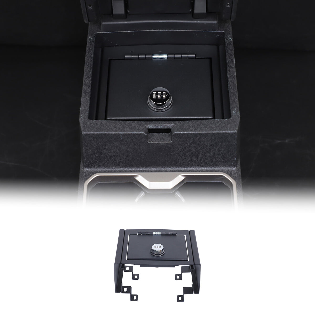 Steel Center Console Safe GUN Storage Lock Box TRAY For Toyota Tacoma 24+ US 2