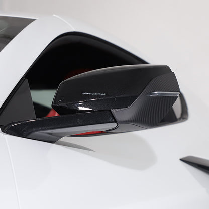 For C8 Corvette Z51 Z06 20-26 Matte Carbon Fiber Side Mirror Cover Lower Base US 12