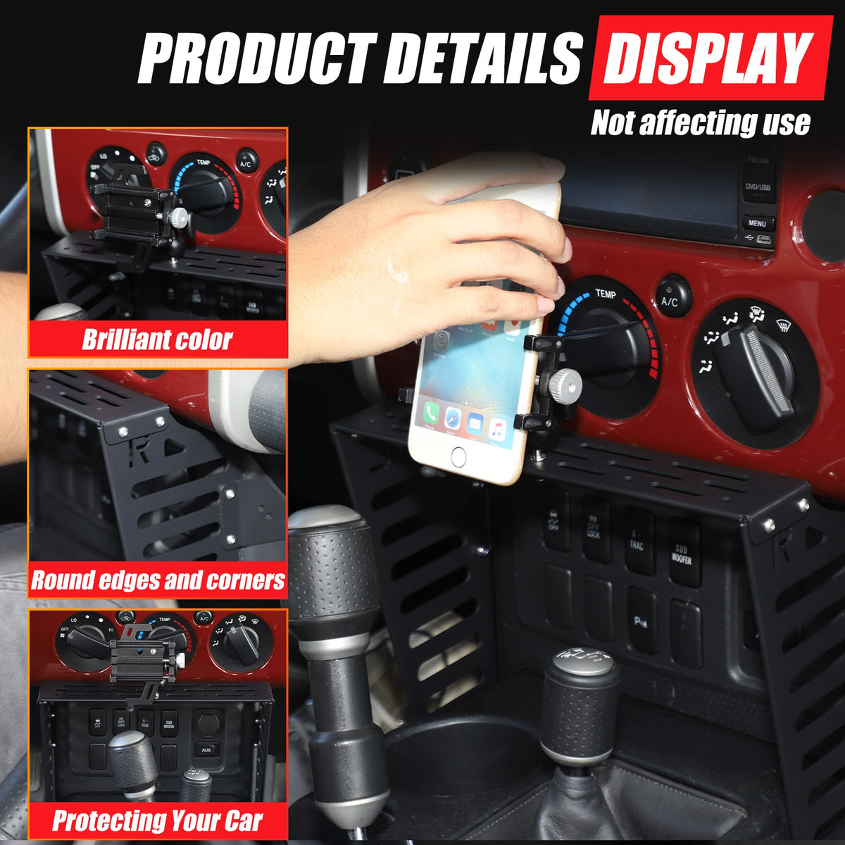 Off Road Center Console Molle Panel Device Mount For Toyota FJ Cruiser 07-21 10