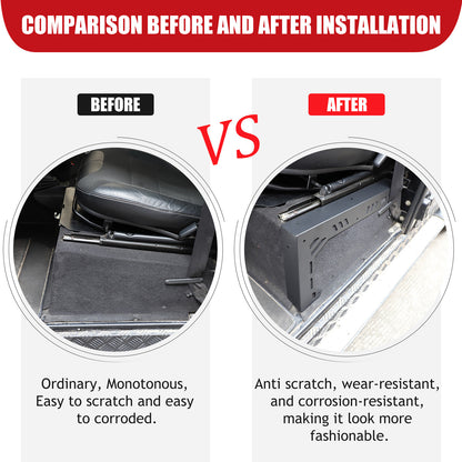 Black Seat Box Corner Carpet Mat Protector For Land Rover Defender L316 04-18 US 20