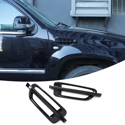 Glossy Piano Black Side Air Fender Vent Trim For Cadillac Escalade 2007-2014 6