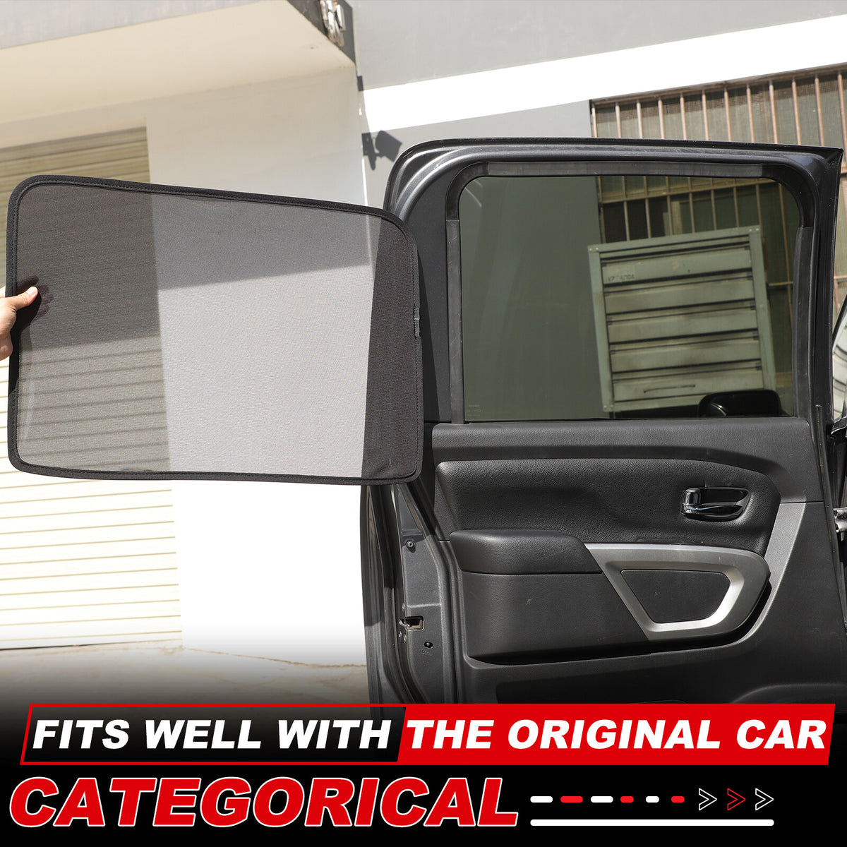 Car Window Screen Sun Shade Mesh Cover Windshield For Nissan Titan 2016-23 US 13