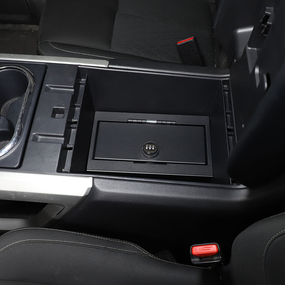 Center Console Safe GUN Storage Lock Box W/ TRAY For Nissan Titan 2016-23 11