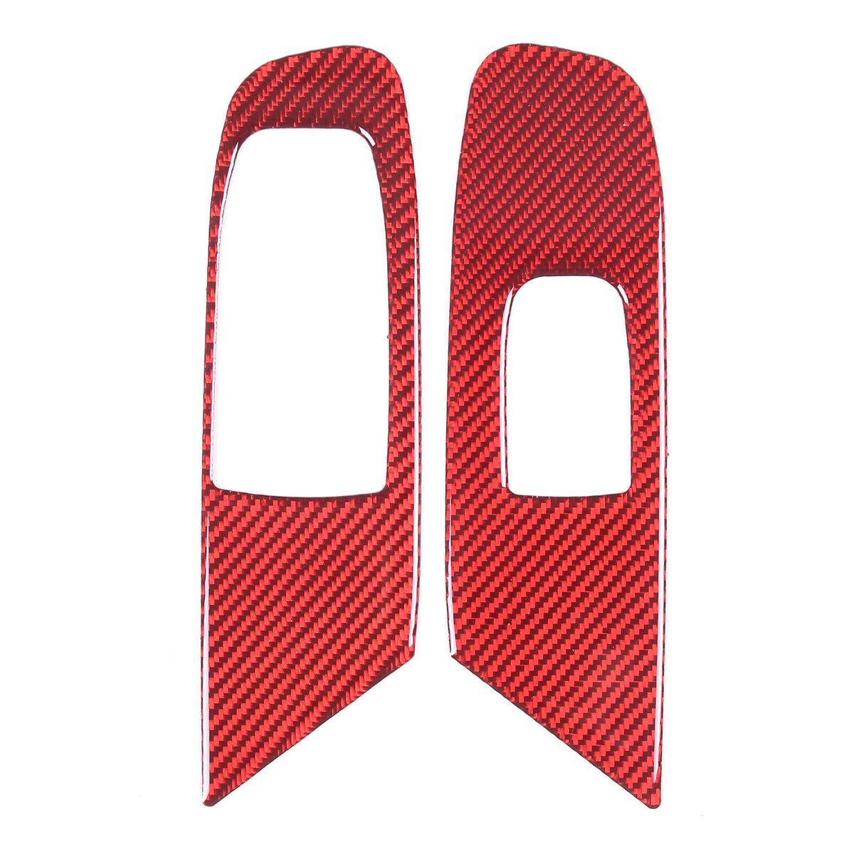 Red Soft Carbon Fiber Interior Decor Trim Kit Cover Set For Corvette C8 20-25 7