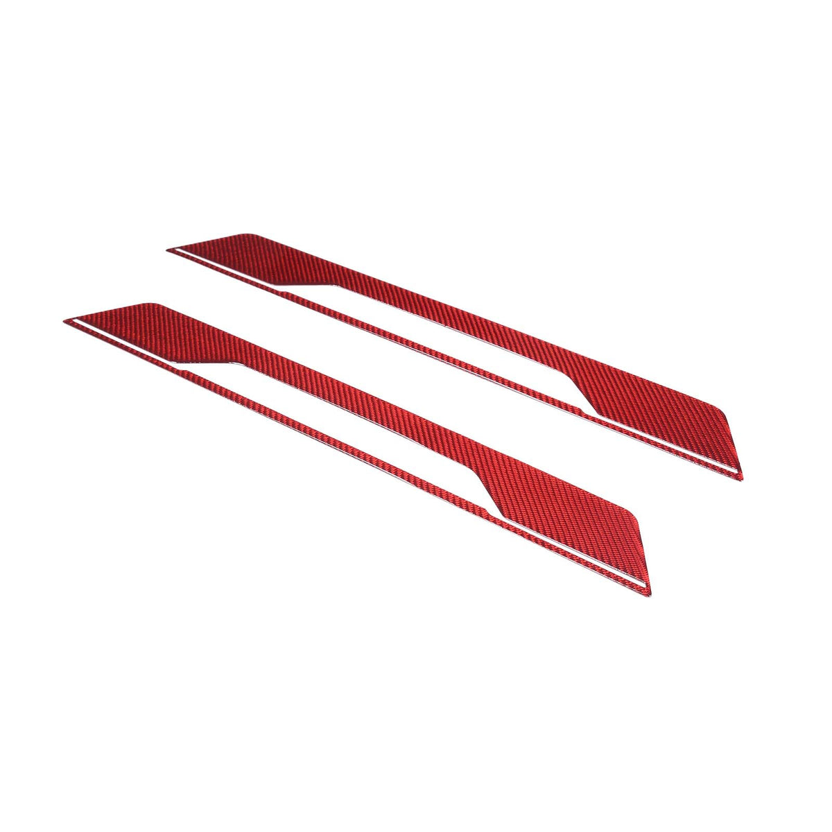 Red Soft Carbon Fiber Interior Decor Trim Kit Cover Set For Corvette C8 20-25 237