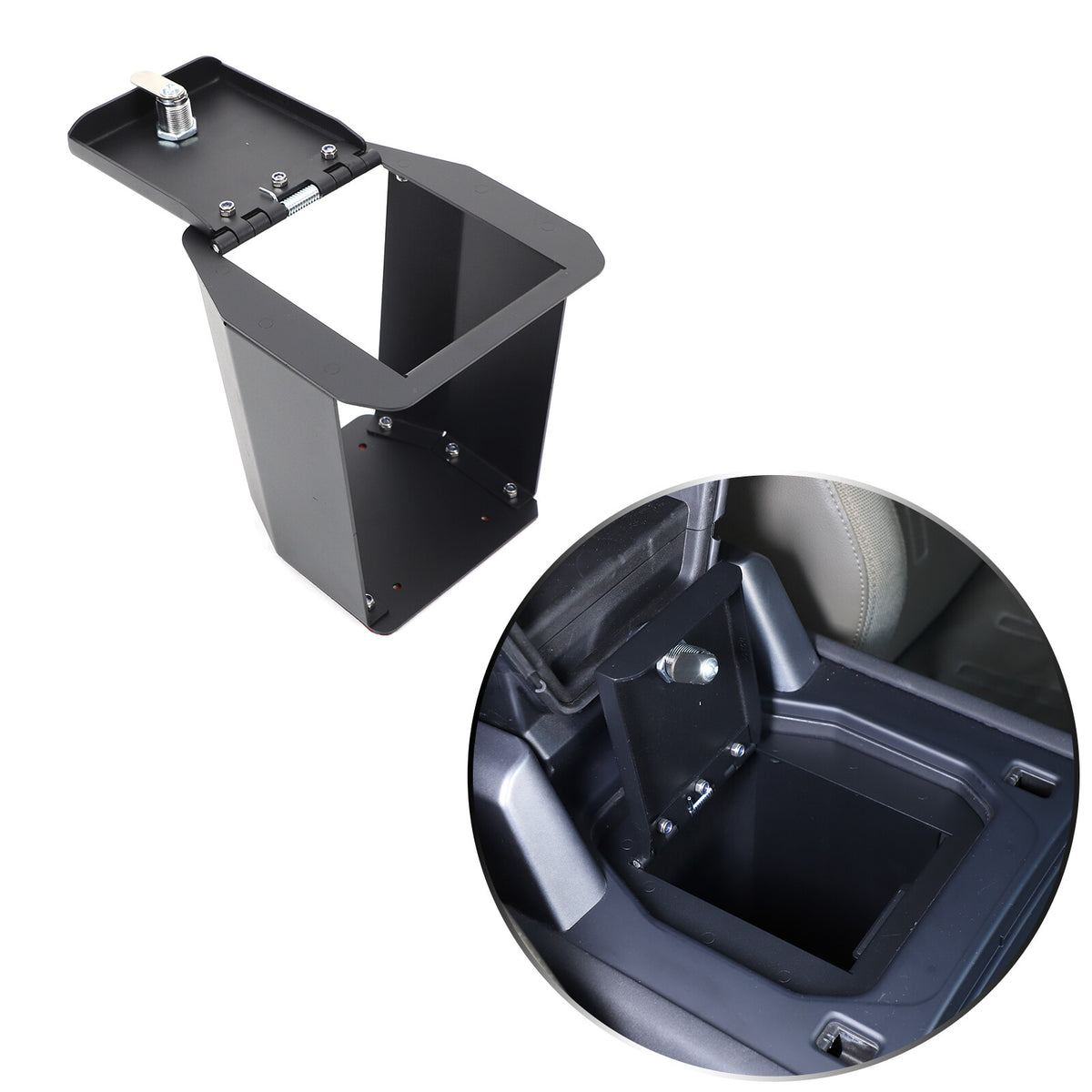 Center Console Safe GUN Storage Lock Box W/ TRAY For LR Defender L663 2020-24 US 17