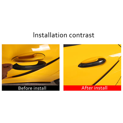 2pcs Real Carbon Door Handle Cover Trim For Toyota Supra A90 MK5 2019 2020 2021 10