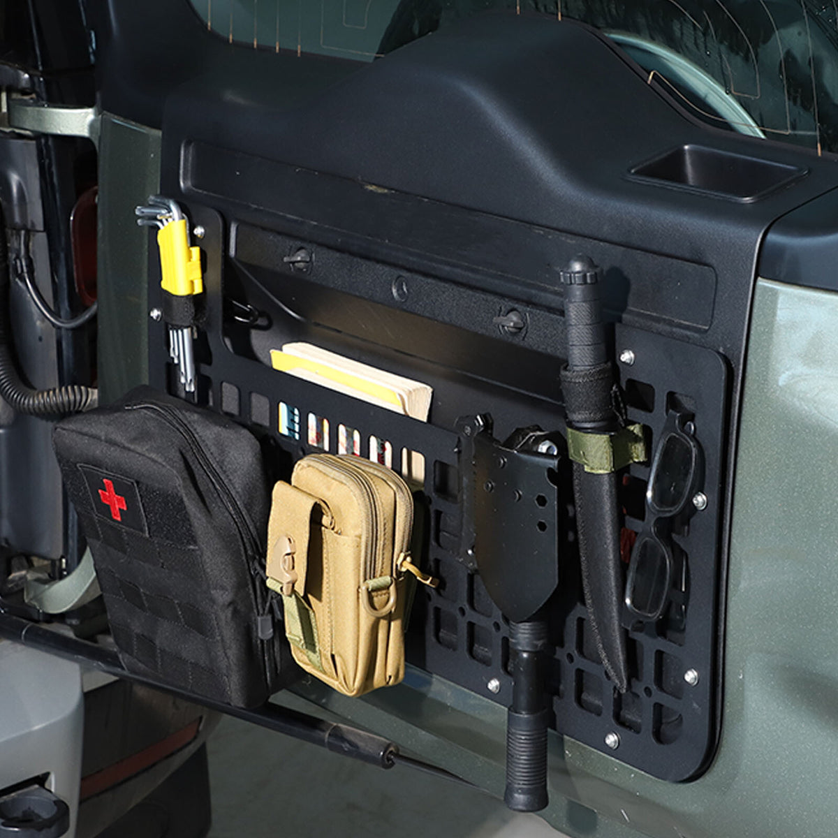 Tailgate Molle Panel Rear Door Cargo Organizer Storage For LR Defender L663 20+ 10