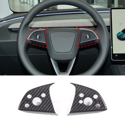 Real Dry Carbon Fiber Center Console Interior Trim Cover For Tesla Model 3 2023+ 62