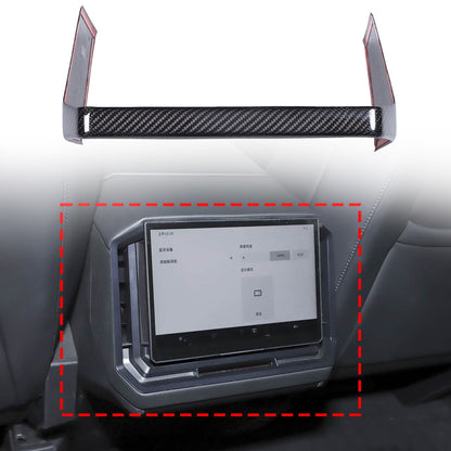 Real Carbon Fiber Rear Display Screen Trim Cover For Tesla Cybertruck 2024+ 1