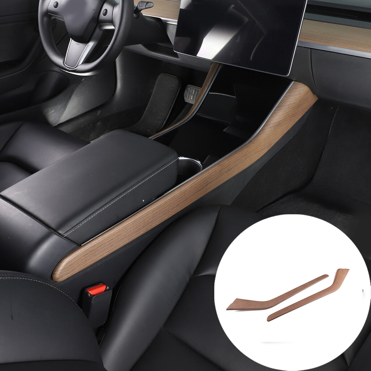 ABS Grain Inner Center control side trim For Tesla Model 3 2017-2020 1