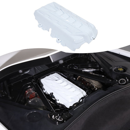 ABS White Engine hood panel Trim Cover For Corvette C8 2020-26 2
