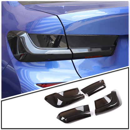 ABS Smoked Black Tail Light Lamp Cover Guard Trim For BMW 3 Series 20-22 1