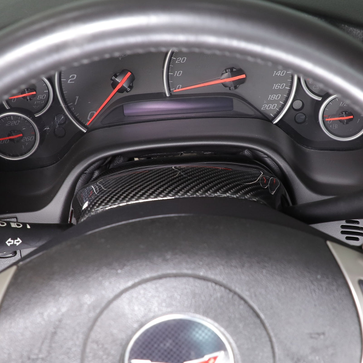 Real Dry Carbon Fiber Steering Wheel Base Lower Trim For Corvette C6 2005-2013 21