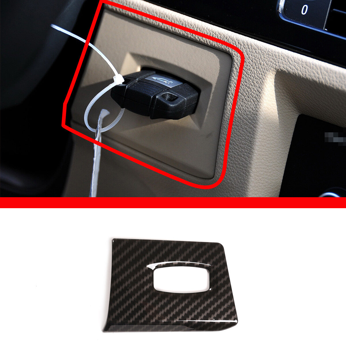 Carbon Fiber ABS Interior Decoration Cover Trim Kit For BMW 3 Series E90 2005-12 - Variants 11-15 25