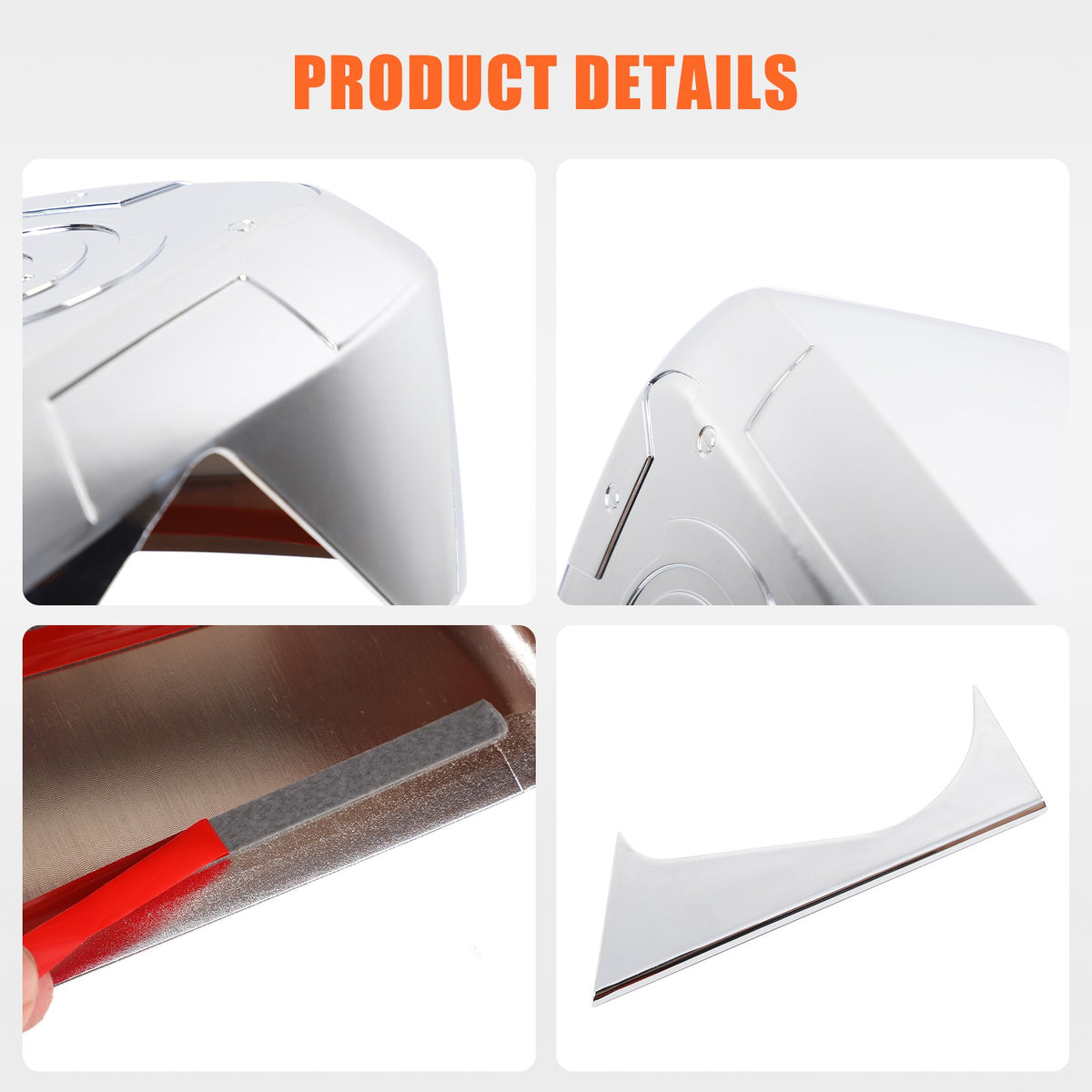 Mech Style Silver ABS Side Mirror Trim Cover For Hummer H3 2005-2009 13