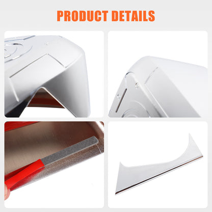 Mech Style Silver ABS Side Mirror Trim Cover For Hummer H3 2005-2009 13