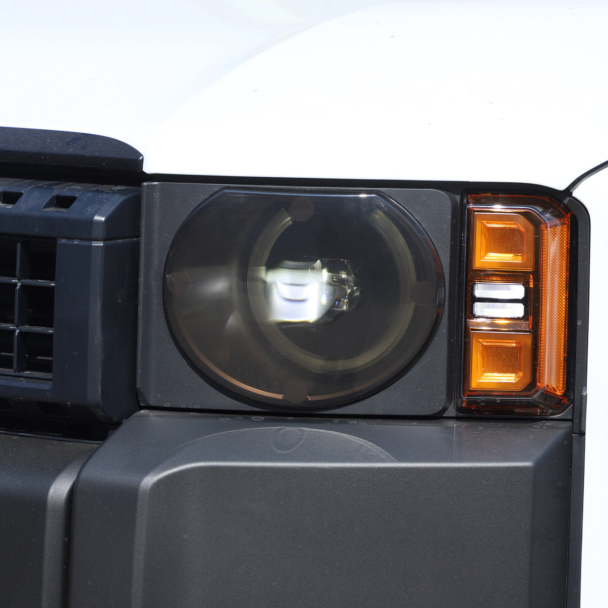 Black Smoked Front Headlight Lens Cover For Toyota Land Cruiser LC250 24+ US 22