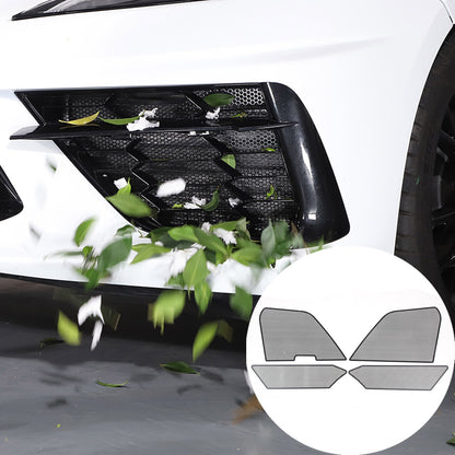 Front Grill Guard Side Vent Intake Mesh Grille Insert For Corvette C8 2020-26 5