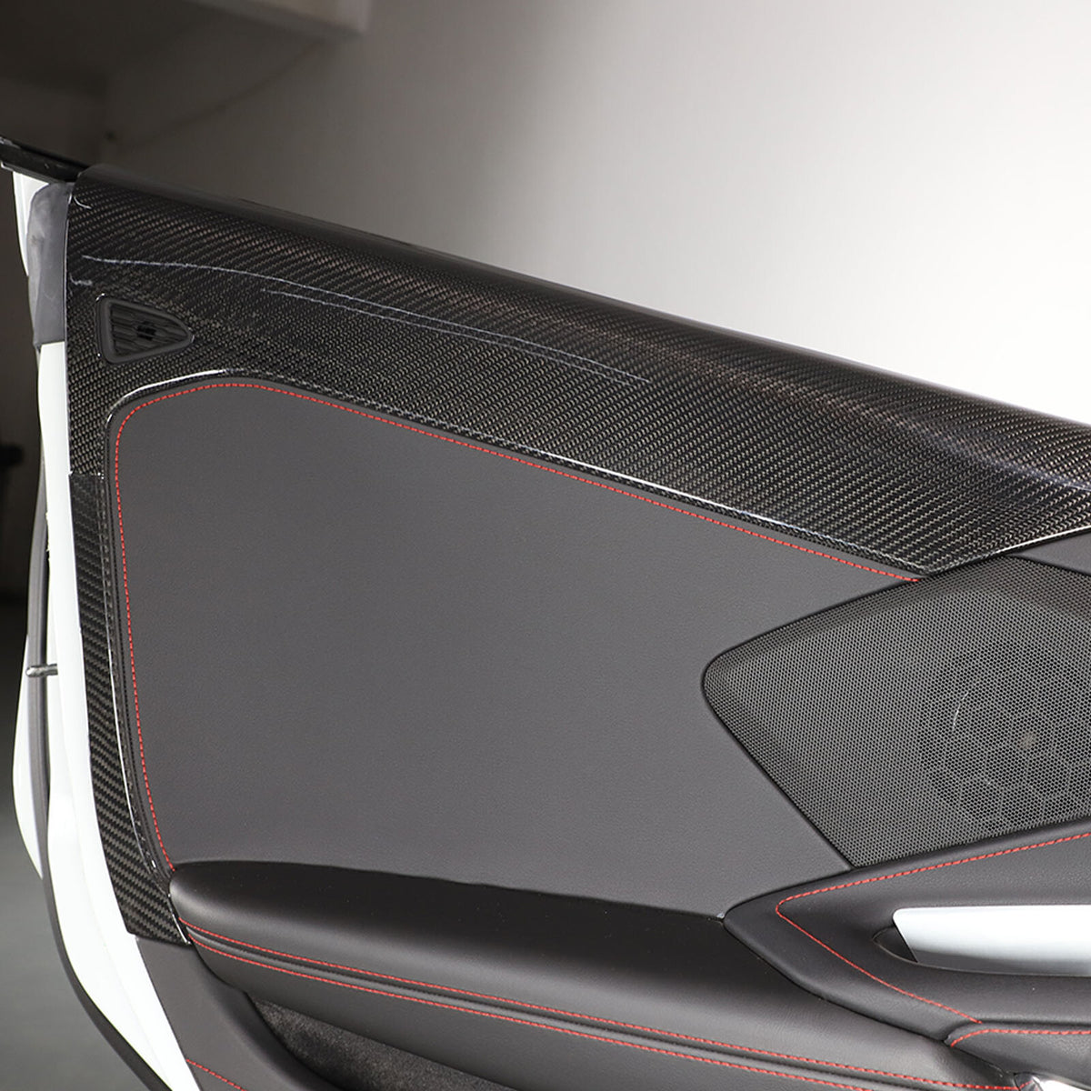 Real Carbon Fiber Inner Interior Door Panel Cover Trim For Corvette C8 2020-26 10