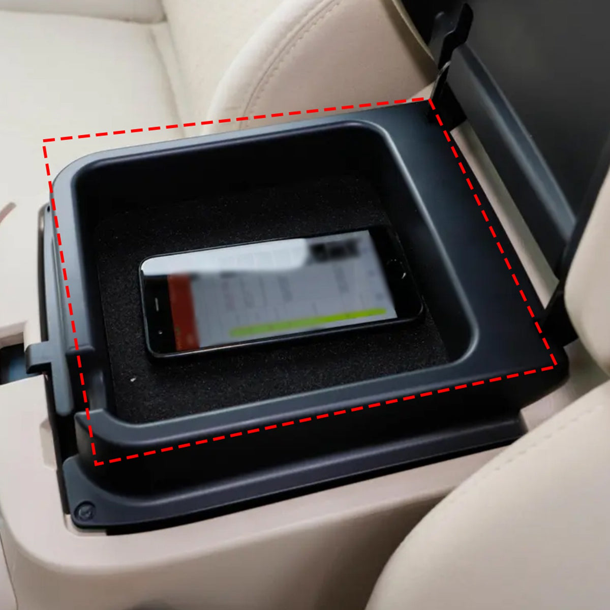 Center Console Safe Gun Storage Lock Box W/ Tray For Nissan Pathfinder 2013-18 5