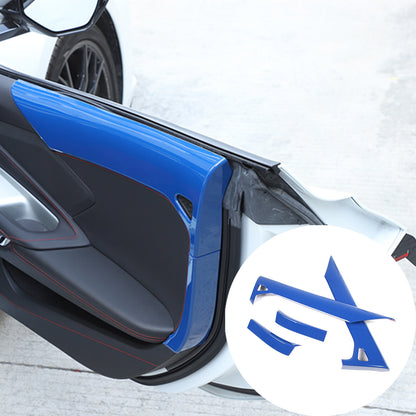 Blue ABS Inner Interior Door Panel Cover Trim For Corvette C8 Z51 Z06 2020-26 US 22
