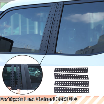 Black Alloy Window Center Pillar Trim Panel For Toyota Land Cruiser LC250 24+ 1