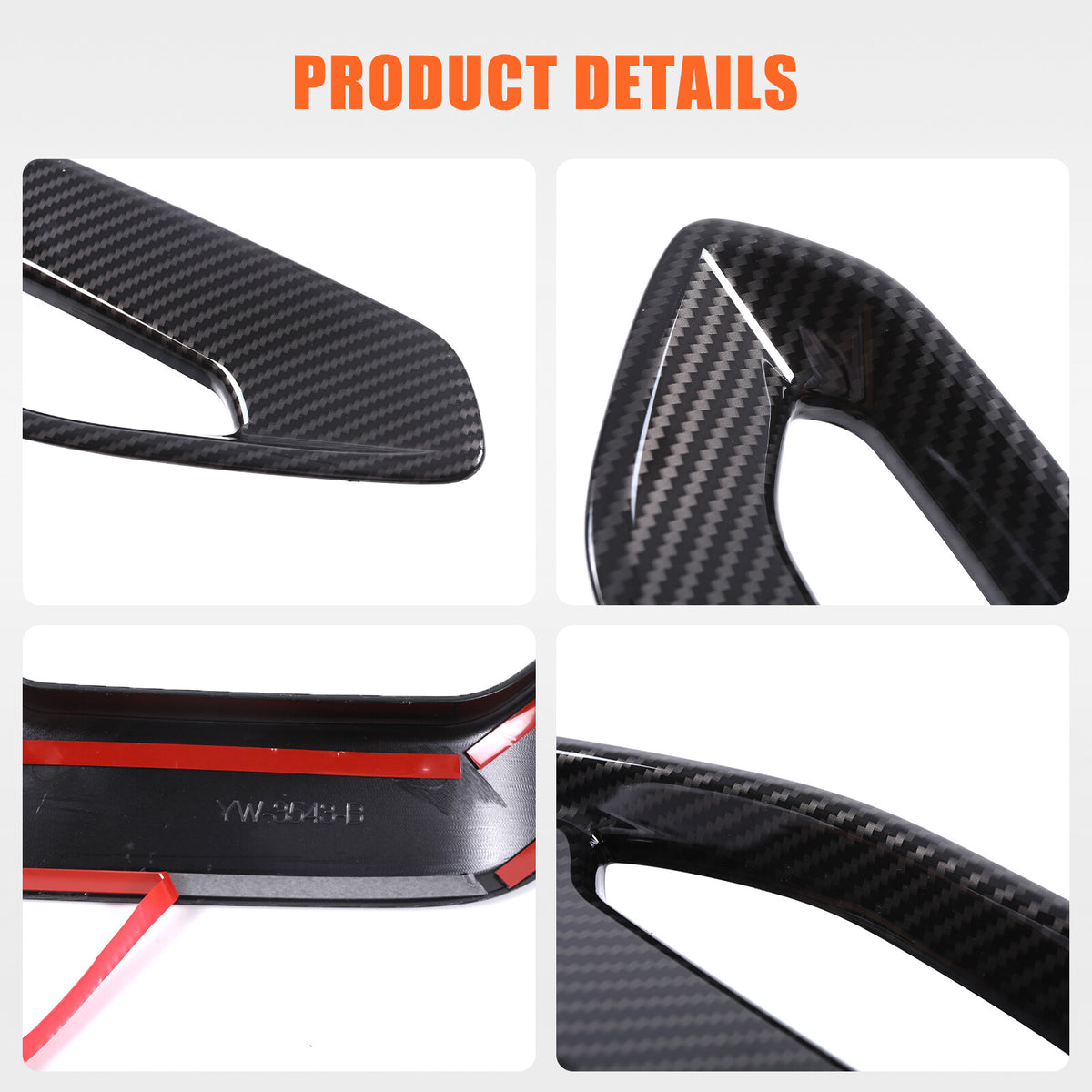 Carbon Fiber ABS Center Console Side Armrest Trim For Nissan Frontier 2022+ 13