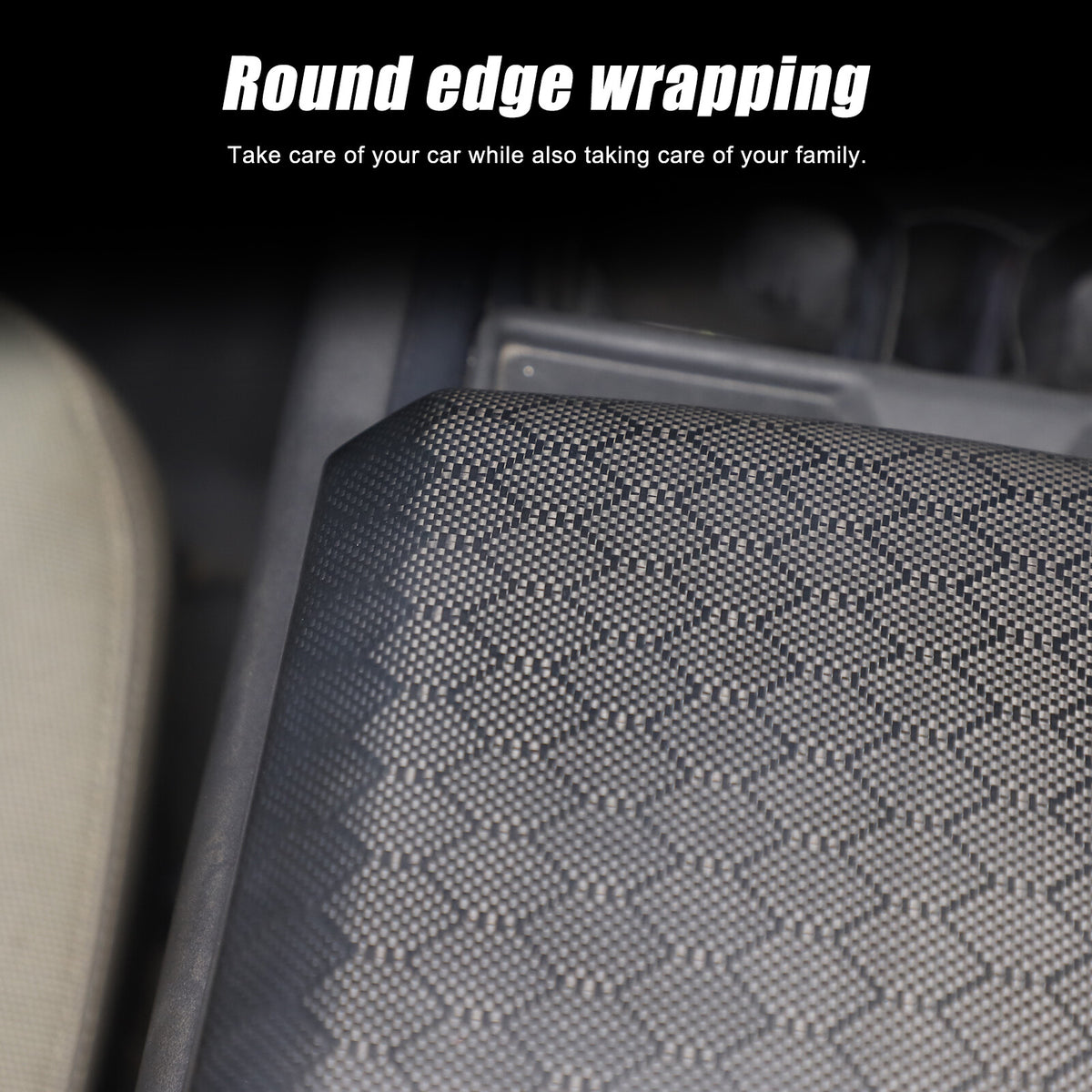 Matte Honeycomb Carbon Fiber Storage Armrest Cover For Land Rover Defender 2020+ 9