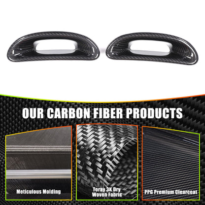 Real Carbon Fiber Front Seat Back Cover For Fiat 500 Abarth 595 2016-2024 6