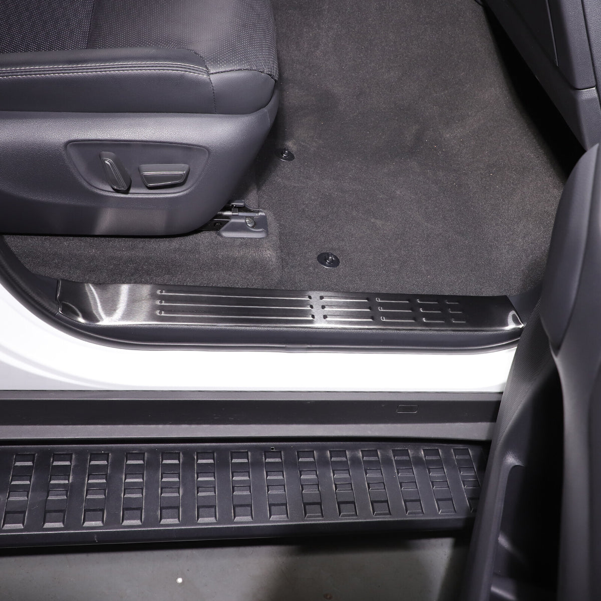 Black Interior Door Sill Guard Protector Cover For Toyota Land Cruiser LC250 US 19